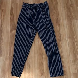 striped tie pants